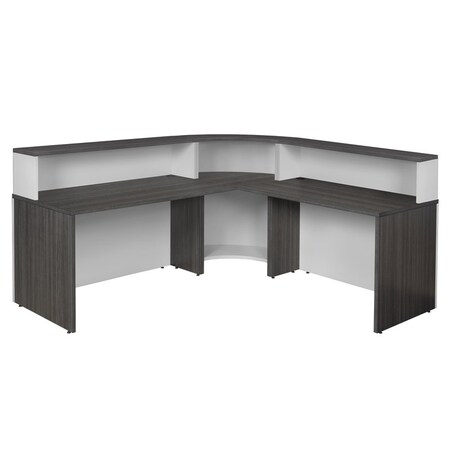 Regency Legacy Curved Reception Desks, 77 D X 42 H, 77 W X Wood, Ash Grey LCRDS4747TAG